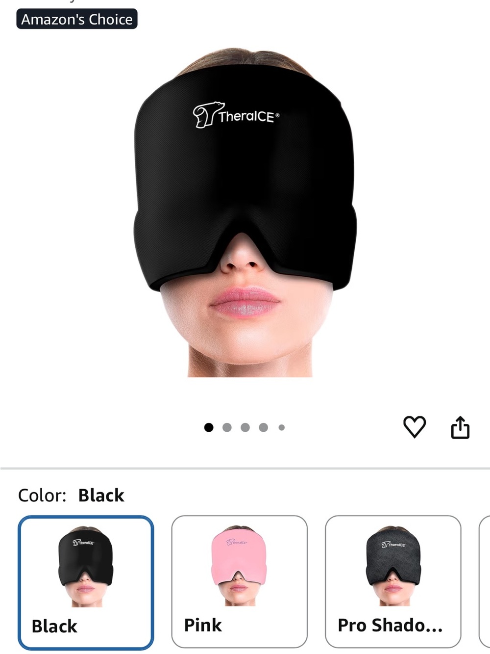 Black Cooling Sleep Mask for Women